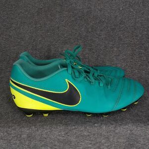 Nike Tiempo Rio III FG Soccer/Football Cleats Size Mens 7.5 green teal yellow